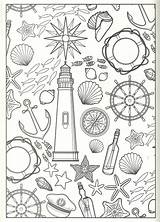 Coloring Pages Collage Nautical Adult Printable Dolphin Kids Getcolorings Sheets Print Adults Uploaded User sketch template