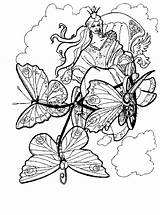 Coloring Pages Advanced Printable Adults Fairy Adult Printables Colouring Kids Butterfly Print Detailed Intricate Sheets Fantasy Color Getcolorings Noted Popular sketch template