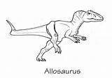 Allosaurus Coloring Dinosaurus Killer Color sketch template