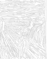 Scream Rawpixel Munch Gogh Edvard 1893 sketch template