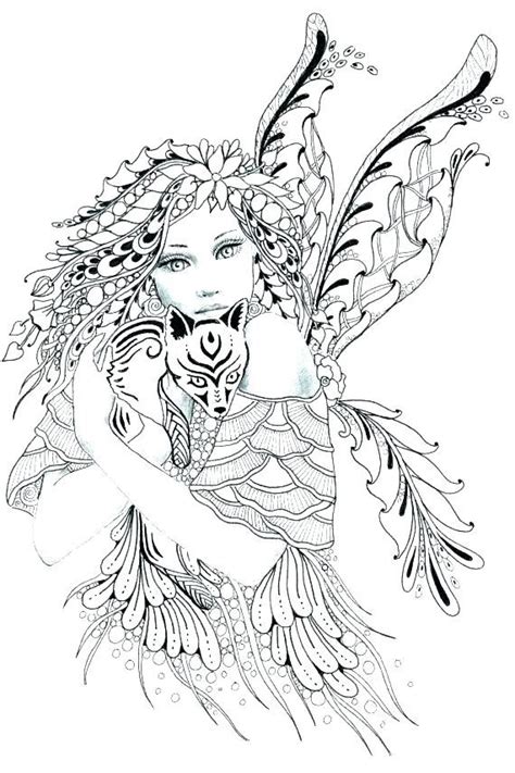fairy coloring pages  adults printable mangasntr