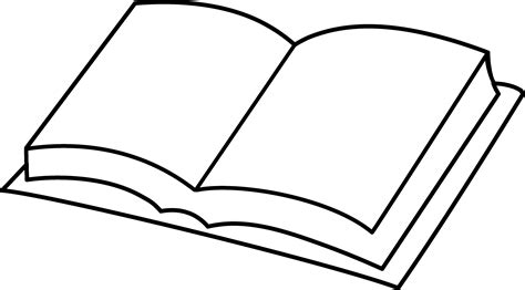 blank book coloring page  clip art