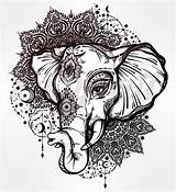 Mandala Elephant Tattoo Ganesha Drawing Transparent Artist Svg Clipart Tattoos Etsy Frame Temporary Elefante Hindu Elefant Vector Paintingvalley Drawings Painting sketch template