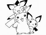 Pikachu Pichu sketch template