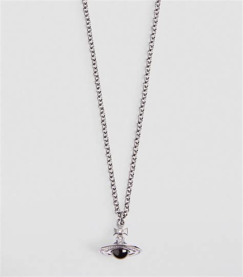 Vivienne Westwood Black Tiny Orb Pendant Necklace Harrods Uk
