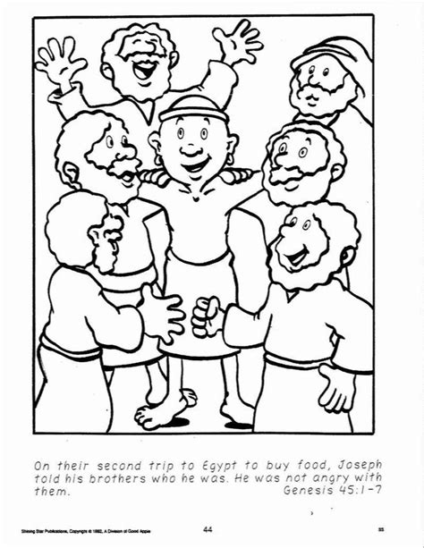 joseph forgives  brothers coloring page