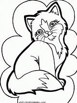 Coloring Kitten Cat Cute Clipart Pages Kids Library Cliparts Kitte Adults sketch template