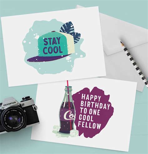 Printable Birthday Cards For Him {premium} Stay Cool