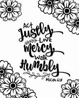 Bible Verse Printable Coloring Sheets Justly Act Pages Simple Sheet Mercy Mom But sketch template