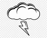 Coloring Thunder Lightning Cloud Clipart Pages Sun Transparent sketch template