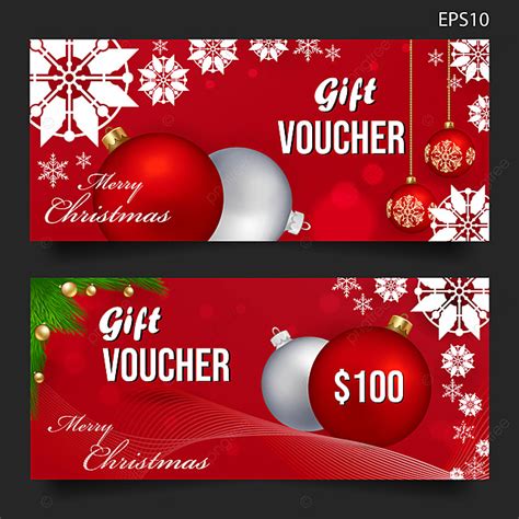 merry christmas gift voucher background vector template   pngtree