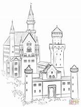 Neuschwanstein Castle Coloring Drawing Draw Pages Para Dibujos Tutorials Castillos Dibujar Step Kids Drawings Principiantes Colorear Paso Supercoloring Printable Visit sketch template