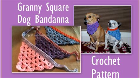 granny square dog bandanna crochet pattern youtube