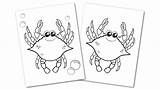Crab Blue Coloring Printable sketch template