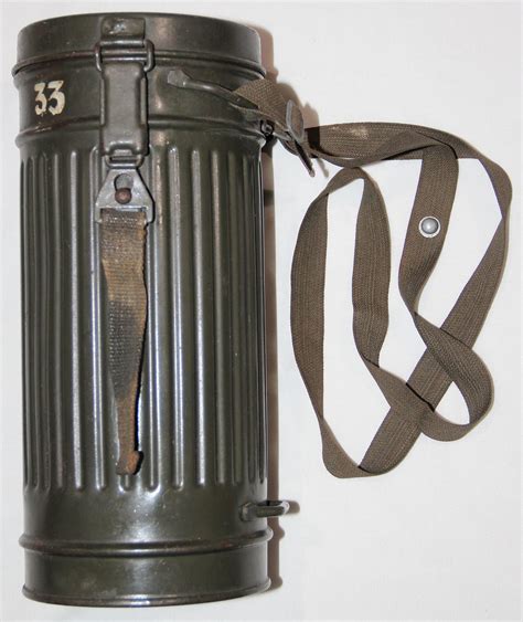 late wwii named german gas mask set   militaria