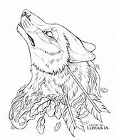 Lineart Outline Drawing Svg Tradicionales Lobos Dxf sketch template