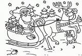 Reindeer Sleigh Father Kerst Kleurplaten Colorir Papai Babbo Trineos Arreslee Tree Nikolaus Trineo Rudolph Coloringstar Coloringhome Indirizzi Disimpan Auwe sketch template