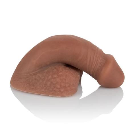 packer gear 4 inches silicone packing penis brown on