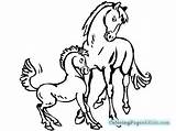 Horse Baby Coloring Pages Mom Printable Getcolorings Color Getdrawings Horses Mother sketch template