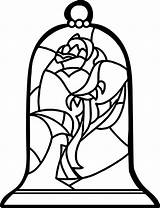 Beast Beauty Rose Coloring Pages Stained Glass Drawing Disney Flower Sheets Book Albanysinsanity Getdrawings Clipartmag Mandala Kids sketch template