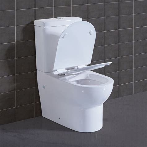 short projection wc   wall close coupled  toilet soft closing seat ebay