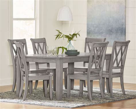 baldwin vintage grey rectangular dining room set  standard
