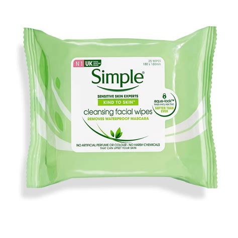 simple kind  skin cleansing facial wipes  pack