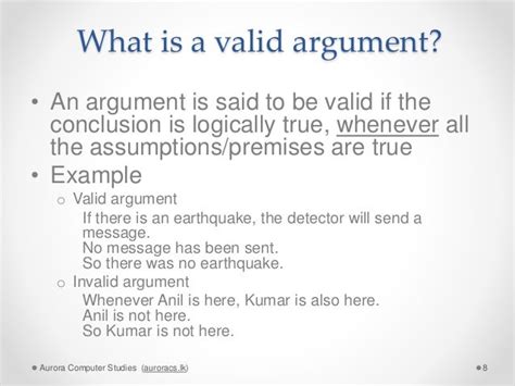 validity  argument