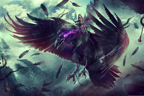 World Of Warcraft Raven Fantasy 4k Hd Games 4k