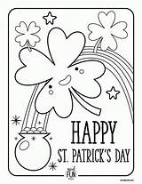 Coloring St Patrick Pages Shamrock Adults Kids Printable Popular sketch template