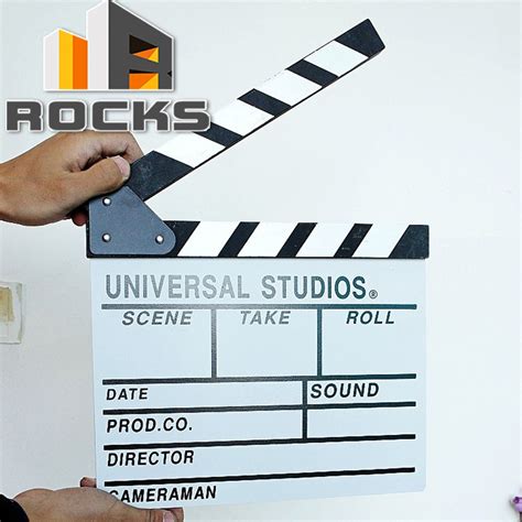 wooden director video scene clapper board film  slateboard cut prop promotion size cm