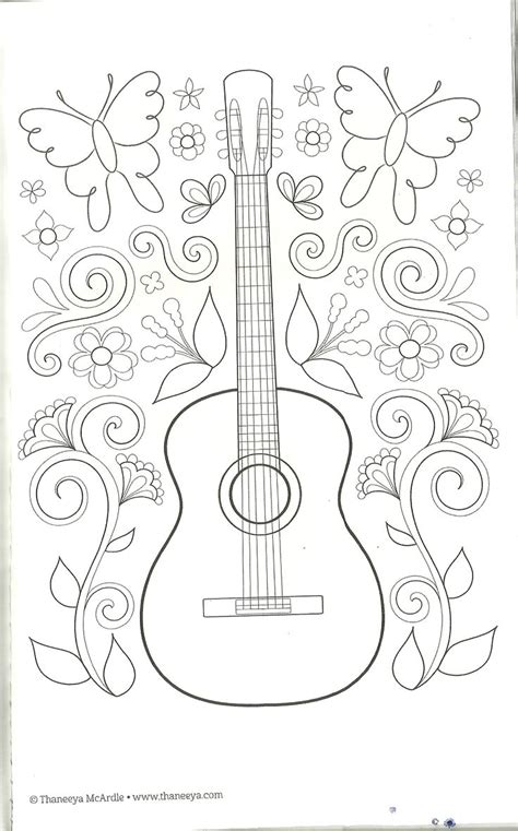 guitar coloring page  coloring coloring pages coloring books