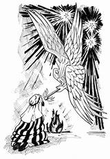 Seraphim Isaiah Coloring Illustration Prophet Purified Bible Angel Pages Designlooter Seraph Book Spiritual Warfare 48kb Choose Board 68kb sketch template