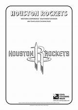 Houston Coloring Rockets Basketball Pages Nba Logos Teams Team Cool sketch template