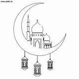 Ramadan Mosque Islamische Eid Dekorationen Kalender Ramazan Coloriage Bayram Liebe Boyama Adabi Laterne Decoraciones Moschee Vorlage Malvorlagen Mubarak Vorlagen Dome sketch template