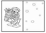 Coloring Christmas Cards Printable Kids Color Card Colouring Pages Library Duck Popular Donald sketch template