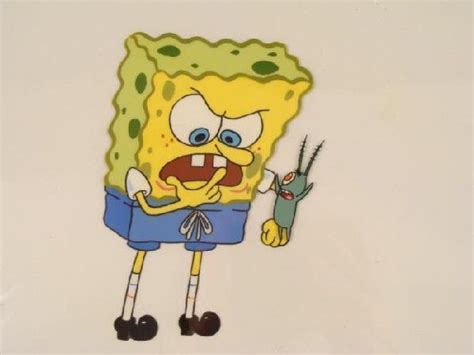Assertive Original Plankton Spongebob Cel Art Animation Oct 07 2010