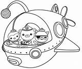 Octonauts Coloring Kids Color Print Pages Characters Tv sketch template