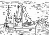 Raddampfer Schiffe Malvorlage Boote Ausmalen Containerschiff Katamaran Dampfschiff öltanker Luftkissenboot Für sketch template