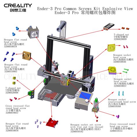 creality common screw kit  ender pro  printer spare parts