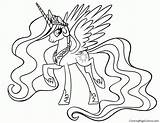 Coloring Celestia Princess Pony Little Clipart Library Pages Clip sketch template