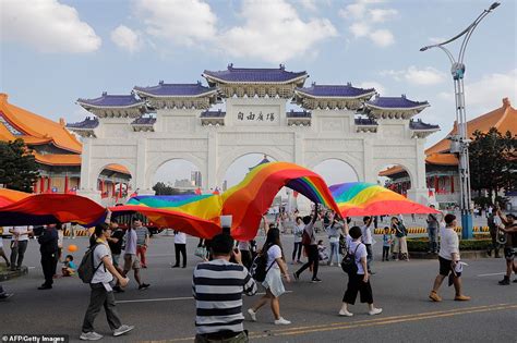 asia s largest gay pride parade ahead of vote on same sex marriage daily mail online