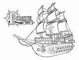 Pirate Bateau Pirates sketch template