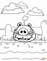 Coloring Pages Bad Piggies Pig Desert Angry Foreman Birds Pigs Supercoloring Getcolorings Cartoon Attractive sketch template