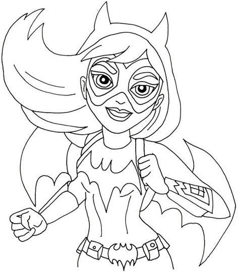 printable batgirl coloring pages
