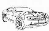 Transformers Coloring Pages Camaro Chevrolet Kids Car Printable Drawing Color Print Chevy Outline Bumblebee Cool Super Simple Front Cars Adult sketch template