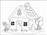 Coloring House Pages Printable Kids Gingerbread sketch template