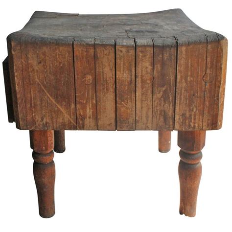 antique butcher block table  stdibs