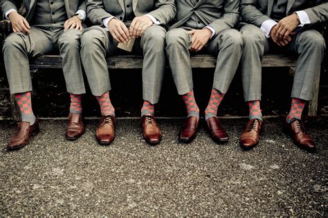 socks   nice touch groom groomsmen wearing  essential