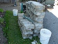 install  paver walkway  recycled wall retaining blocks